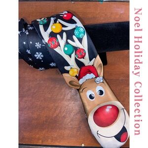 Noel Holiday Collection necktie Rudolph - 100% polyester - NWOT